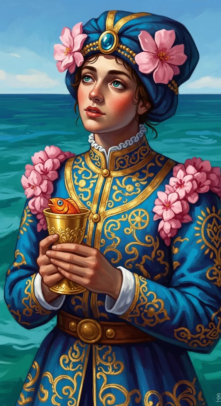 Page Cups tarot card - Ocean Vuong's foundation card