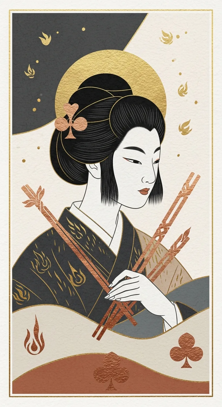 Five Wands tarot card - Recep Tayyip Erdogan's destiny card