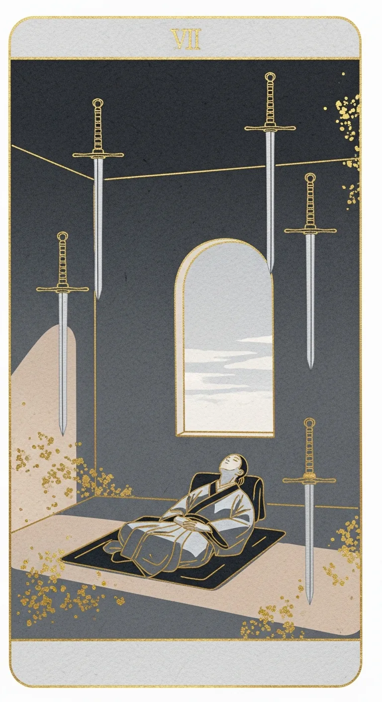 Four Swords tarot card - Naomi Osaka's journey card