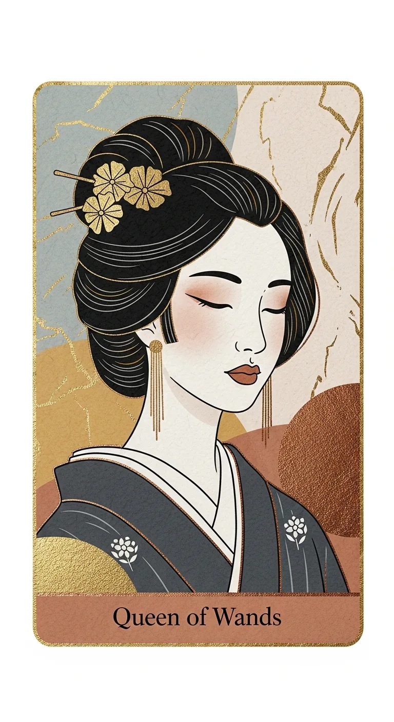 Queen Wands tarot card - Margot Robbie's journey card