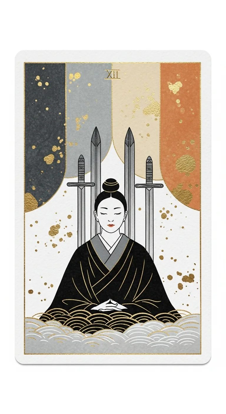 Seven Swords tarot card - Sarah Cooper's destiny card