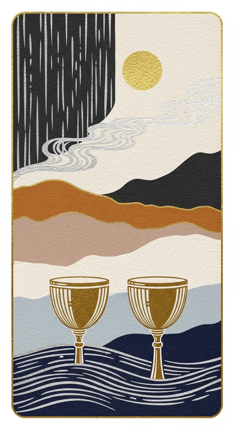Six Cups tarot card - Pedro Pascal's foundation card