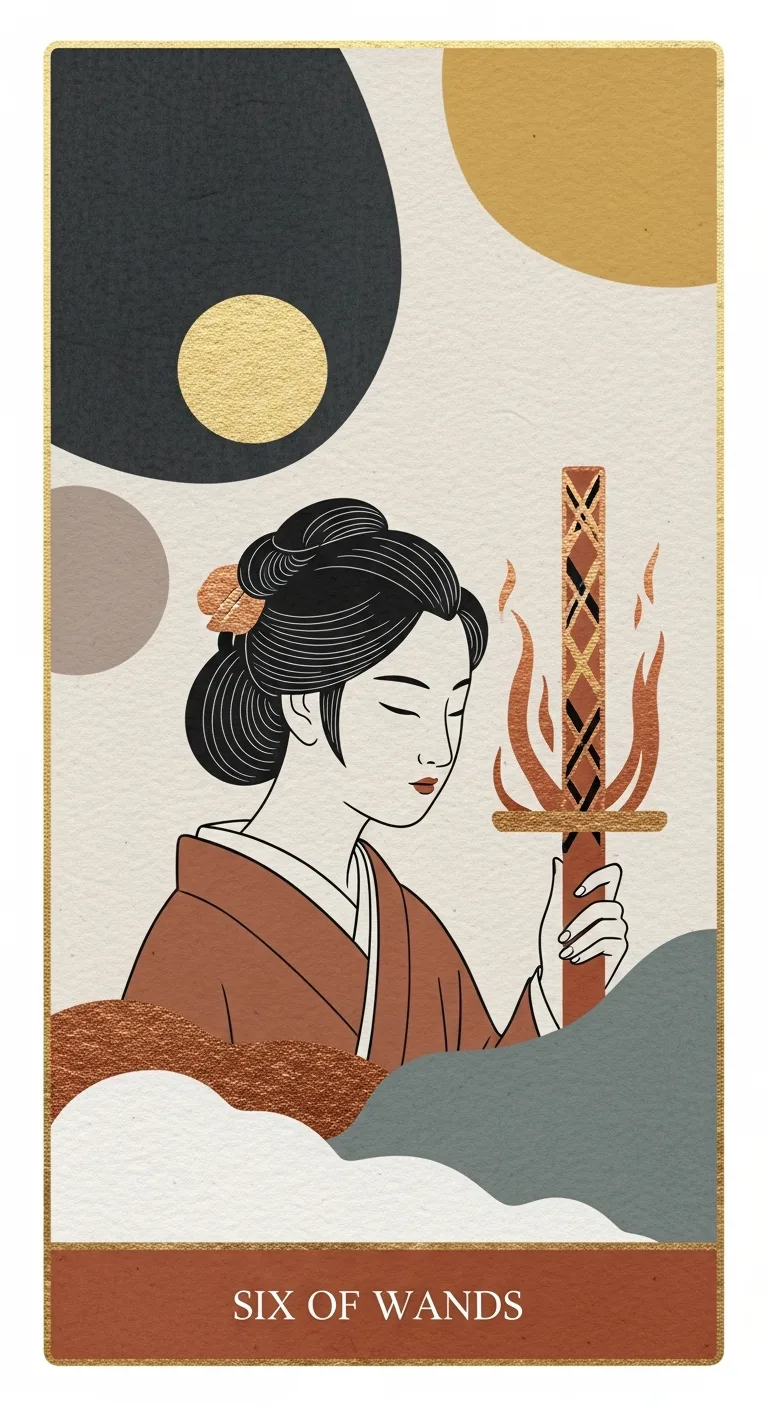 Six Wands tarot card - Domelipa's journey card